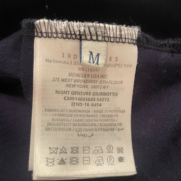 Moncler Navy Tricolor Trimmed Logo Polo Shirt - Picture 5 of 10